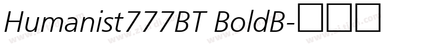 Humanist777BT BoldB字体转换